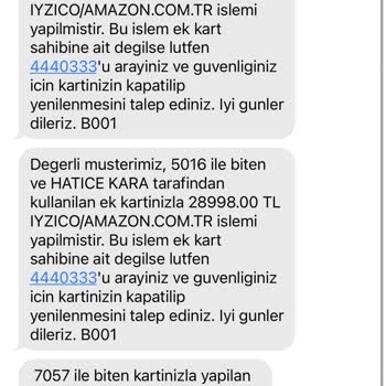 Iyzico/amazon.com.tr Üzerinden Kredi Kartımdaki Şüpheli İşlem