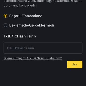 Binance TR TR Hesabımdan Globale Para Aktardım Geçmedi