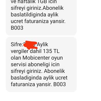 Vodafone 1240 İzinsiz Abonelik Yapıyor