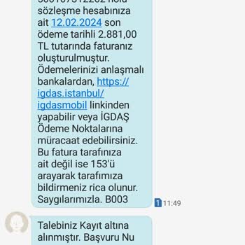 İGDAŞ In Usulsüz Faturası