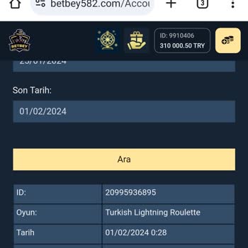 Betbey Bakiyemi Sildi. Açıklama Yok.