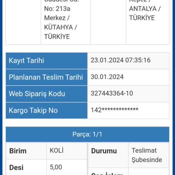Sürat Kargo Dokuma Şubesi Ürün Teslimatı Gecikmesi