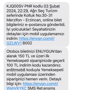 Enuygun.com Otobüs Bilet İptali Ağrı Seç Turizm Fahiş Fiyata Mağdur Ettiler.