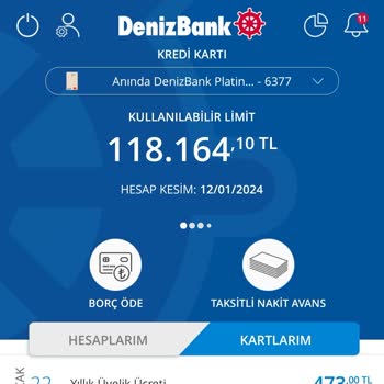 Denizbank Kart Aidatı Kesintisine İtiraz