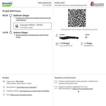 Kamil Koç En Arka 4 Lü Koltuğun Tekli Koltuk Olarak Satılması