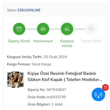 Çiçek Sepeti Bir Türlü Teslim Edilmeyen Cep Telefonu Kılıfı