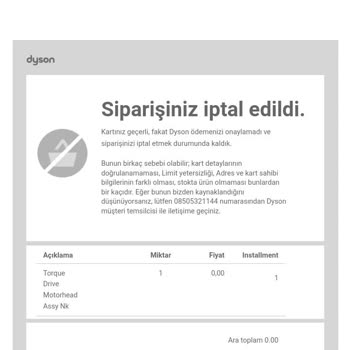 Dyson Pişmanlıktır Paramızla Rezil Olduk.