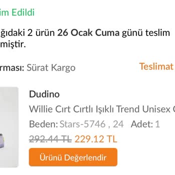 Dudino Trendyol Eksik Ürün Gönderdi