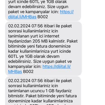 Turkcell Bilgim Dışında İnternet Kullanımı.