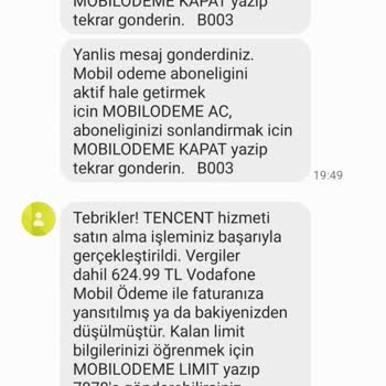 Vodafone Mağduriyeti Rızam Olmadan Kişiler Tarafından Ücret Çekilmesi