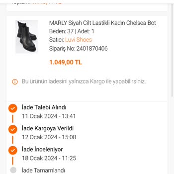 FLO Ayakkabı FLO Botum Gelmedi