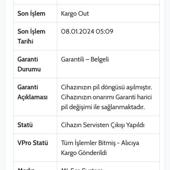 Ouno Service Arıza Tespit Sorunu