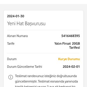 Vodafone Yeni Hat Başvurusu