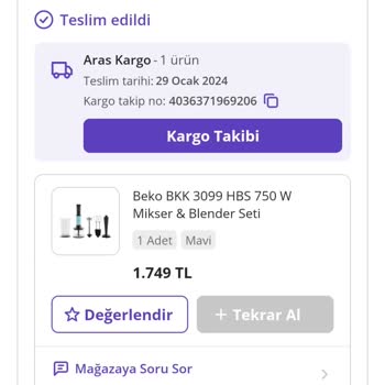 N11 Den Aldığım Beko Blender Set