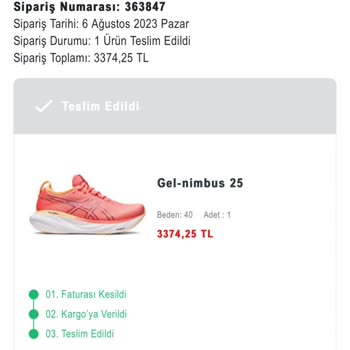 Asics Jel Nimbus 25 Ayakkabı Memnuniyetsizliği