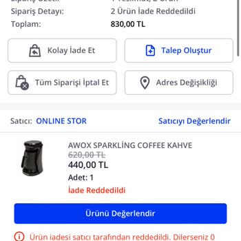 Pazarama İade Kabul Etmiyor