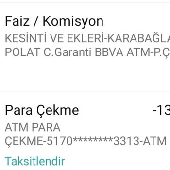 Garanti BBVA Komisyon Ücreti Ve Kart Bedeli Hakkında Şikayetçiyim