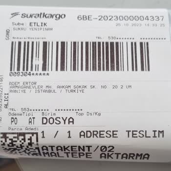 Sürat Kargo Gönderimi Kaybetti 3.5 Aydır Dönüş Yok.