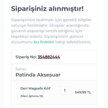 Patinda Aksesuar Kargoya Verilmedi Muhatap Yok