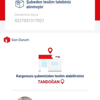 Aras Kargo'ya Şubeden Alacağıma Tıkladım Yanlışlıkla