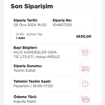 İpragaz Gerçekleşmeyen Ama Teslim Oldu Görünen Sipariş