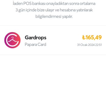 Papara İade Ödemesi Gerçekleştirmedi!