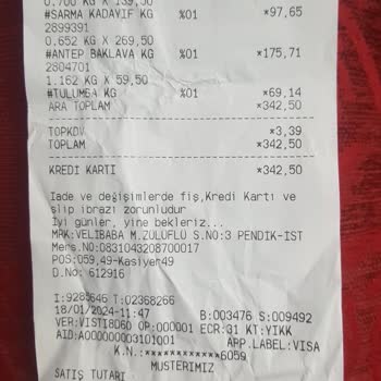 Tatbak Haktat Yeşilbağlar Pendik Baklava Kutusunu Para İle Satıyor.