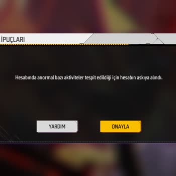 Garena Free Fire Hesap Banı