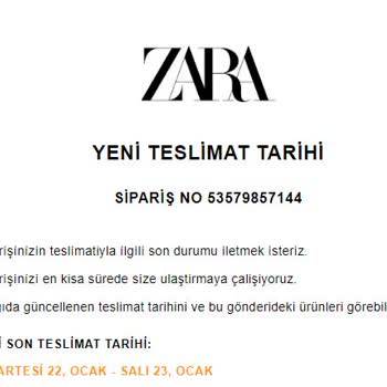 Zara Online Siparişlerimi Teslim Etmiyor