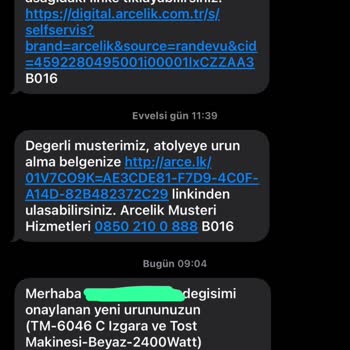 Arçelik Ürünü Çizik Gönderdi. İlk Sıfır Ürünle Değişim Yapacaklardı.