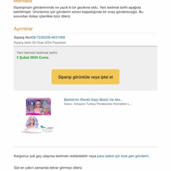 Amazon Alışveriş Sitesi Aldığım Ürünü Göndermedi
