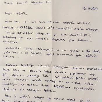 Pronet Üyeliğimi İptal Etmiyor.