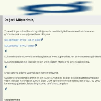 Turkcell Superonline 4 TL Lik Fatura