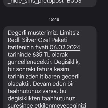 Vodafone 201 TL'DEN Faturam 635 TL'ye Çıkmıştır.