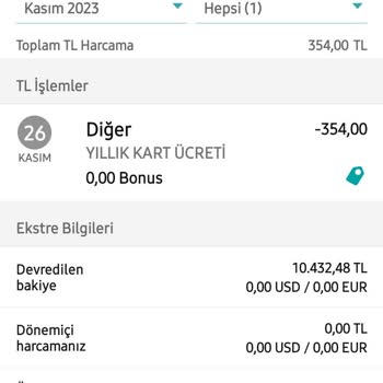 Garanti Bankası Yıllık Kart Ücreti