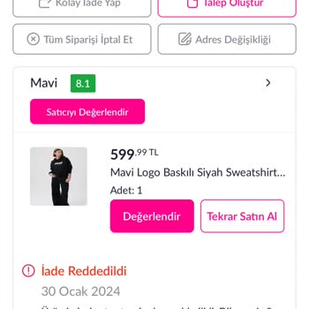 Pazarama Gerekçe Sunmadan Ürün İadesini Reddediyor
