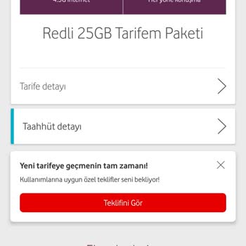 Vodafone Tarife Yenileme Hüsranı