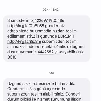 Edremit Aras Kargo Teslimat Sorunu
