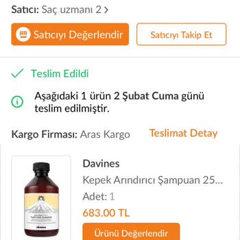 Aras Kargo Karamürsel Şubesi Kargo Teslim Edilmedi