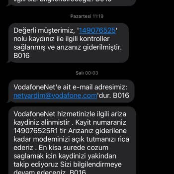 Vodafone Ev İnterneti Mağduriyet