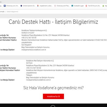 Yurt Dışından Vodafone Müşteri Hizmetlerine Ulaşmak İmkansız