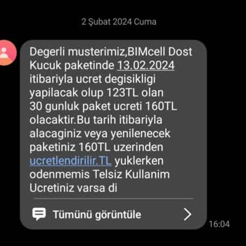 Bimcell 2 Ayda Bir Zam