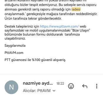 Epttavm Kusurlu Ürün İadesi