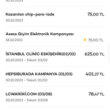 Akbank Axess K. Kartı İadenin Taksit Olarak Ödetilmesi