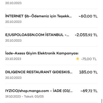 Akbank Axess K. Kartı İadenin Taksit Olarak Ödetilmesi