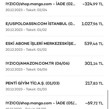 Akbank Axess K. Kartı İadenin Taksit Olarak Ödetilmesi