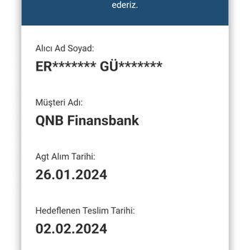 AGT Kurye Umursamazlığı Ve QNB Finansbank Desteği