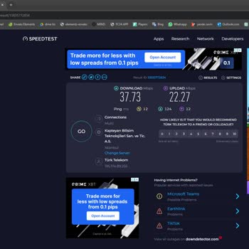 500Mbps İnternet Satın Aldık 37Mbps Hizmet (TÜRKSAT Kablo Net )