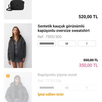 Pull And Bear Siparişimdeki Ürün İptali