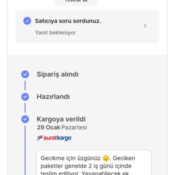 Sürat Kargo Sorumsuzluğu Kargomu Eve Getirmedi
